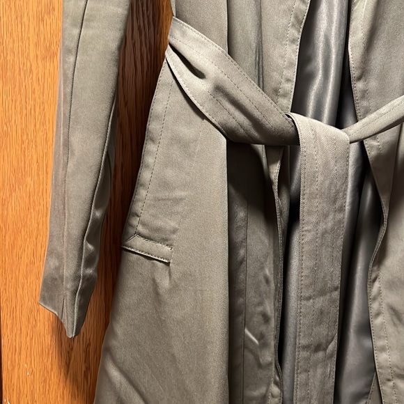 Abercrombie elevated draped easy trench coat jacket olive green XS - Picture 4 of 6